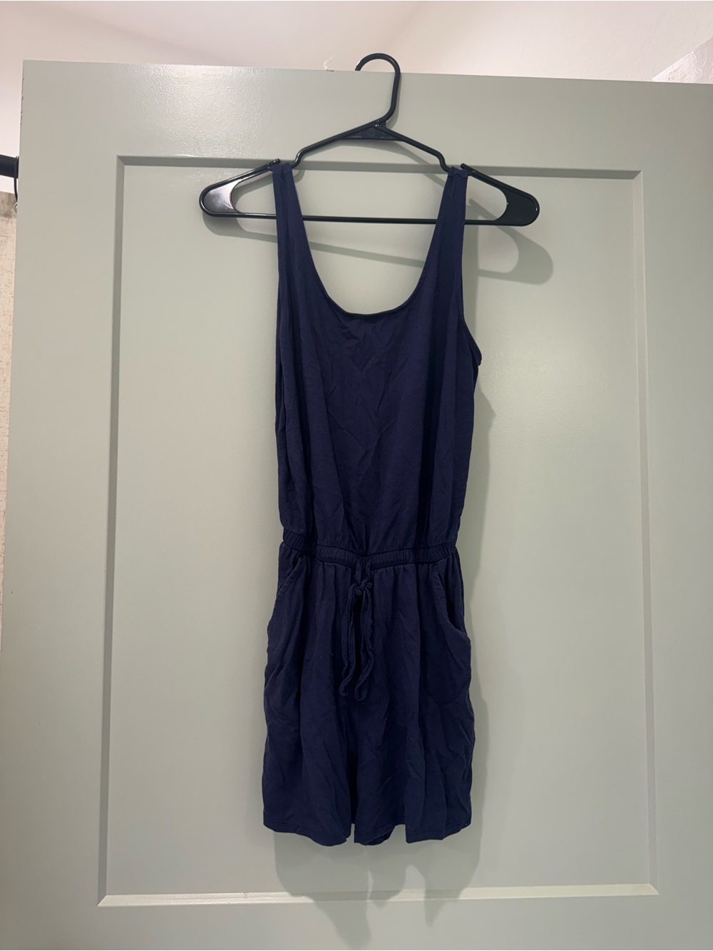 Market & Spruce Navy Blue Sleeveless Romper